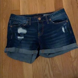 Aeropostale blue jean shorts ripped